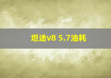 坦途v8 5.7油耗